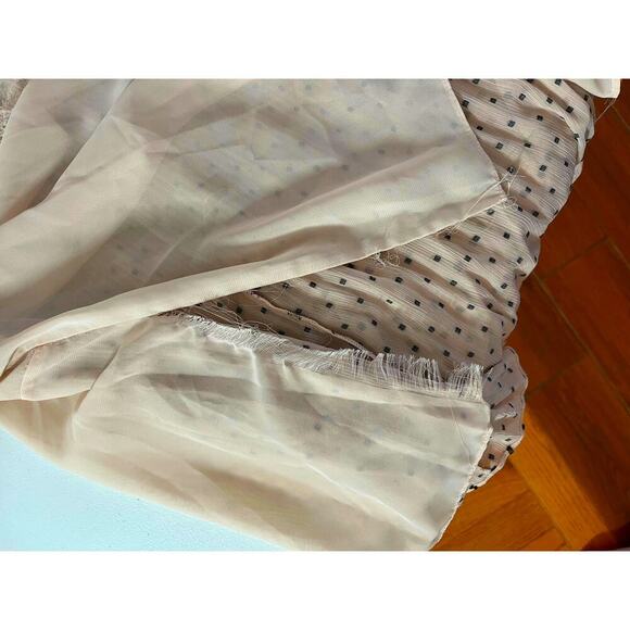 Max Studio Blush Pink Polka Dot Blouse Ribbon Necktie Size 2X (Lining Flawed) - Picture 7 of 14